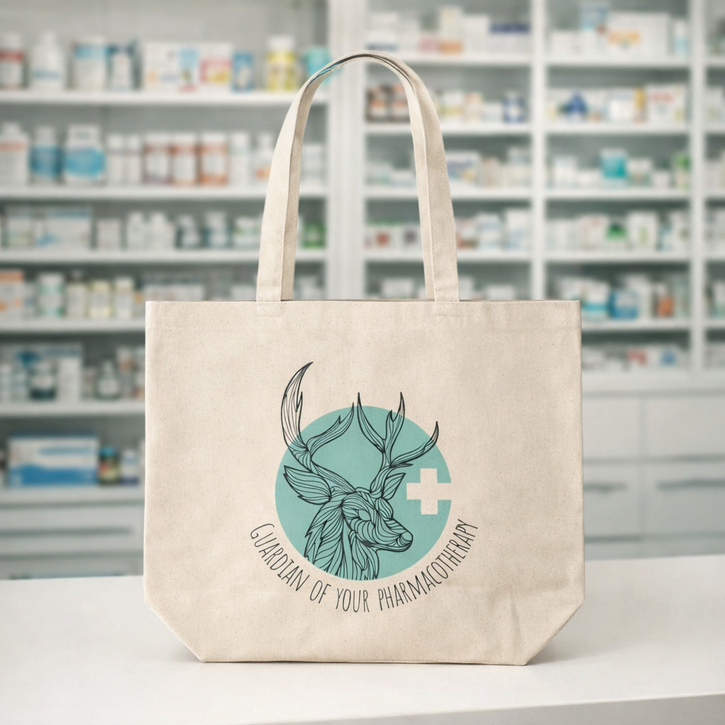 Pharmacist Tote Bag - "Guardian of Your Pharmacotherapy" Eco Market Bag