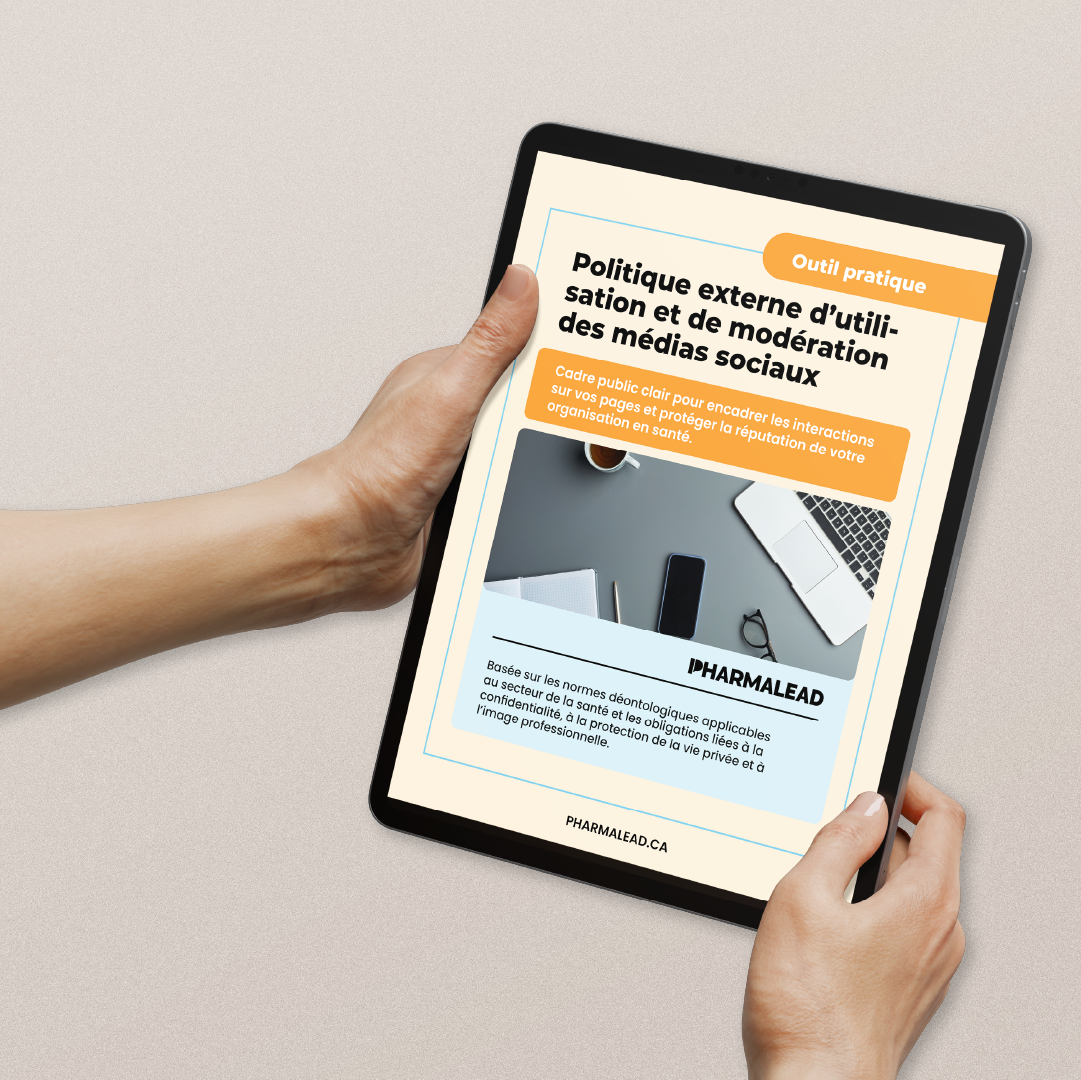 Politique externe d’utilisation des médias sociaux (personnalisée - toutes entreprises en santé)