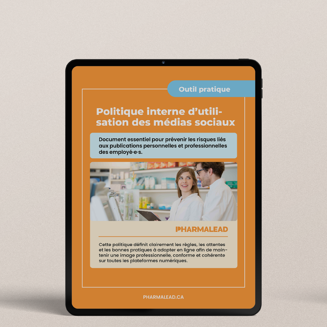 Politique interne d’utilisation des médias sociaux (personnalisée - toutes entreprises en santé)